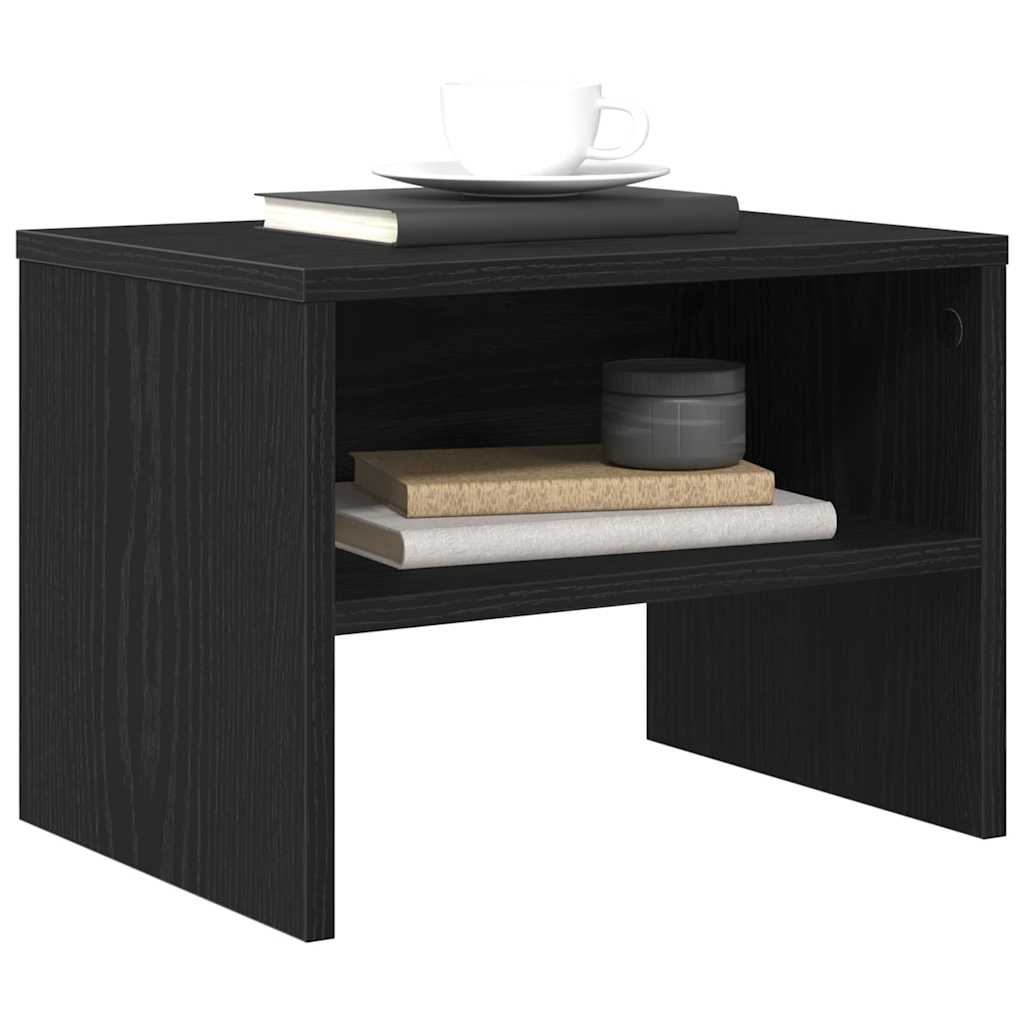 Bedside Cabinet 2 pcs Black oak 40 x 40 x 30 cm Engineered wood